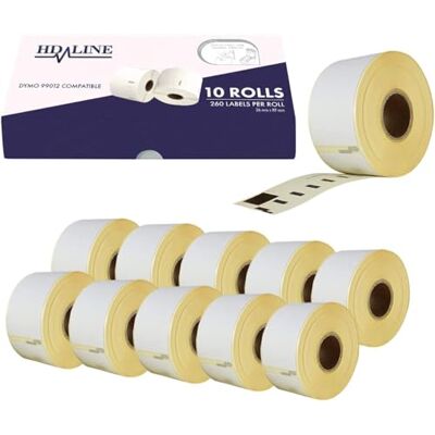 hd-line 99012 Etikettband, Vit, Gul, 89 x 36 mm x 10 stycken hd-line 99012 Etikettband, Vit, Gul, 89 x 36 mm x 10 stycken