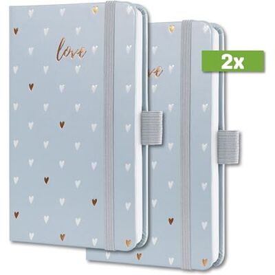 Sigel J4334 Jolie Agenda semainier 2024, Grey Love, 9,5 x 15 cm, styv koppling, 174 sidor, gris, 2 stycken Sigel J4334 Jolie Agenda semainier 2024, Grey Love, 9,5 x 15 cm, styv koppling, 174 sidor, gris, 2 stycken
