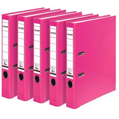 FALKEN Original 5-Pack PP-Color Plastmappar. Made in Germany. 5 cm smal DIN A4 pastellfärgad rosa vegansk. Perfekt för kontoret och hemmet. brevmapp kontorsmapp plastmapp slitsad mapp ringpärm FALKEN Original 5-Pack PP-Color Plastmappar. Made in Germany. 5 cm smal DIN A4 pastellfärgad rosa vegansk. Perfekt för kontoret och hemmet. brevmapp kontorsmapp plastmapp slitsad mapp ringpärm