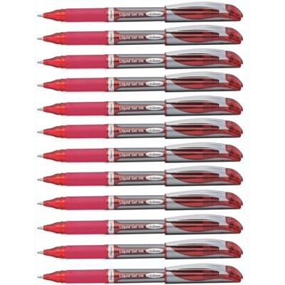 Pentel BL60-B gelbläckrulle energel med lock 0,5 mm, 12 stycken, röd Pentel BL60-B gelbläckrulle energel med lock 0,5 mm, 12 stycken, röd
