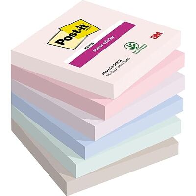 Post-it 654-6SS-SOUL Självhäftande Pappersark, Flerfärgad, 76 x 76 mm Post-it 654-6SS-SOUL Självhäftande Pappersark, Flerfärgad, 76 x 76 mm