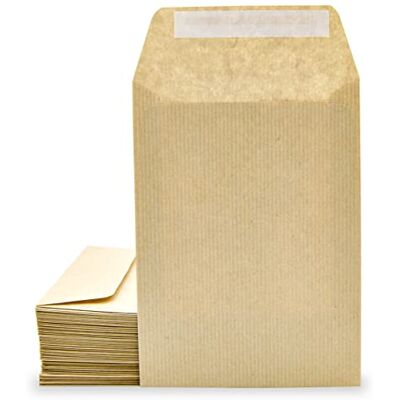 m-office Kraft Paper Kuvert, Små Kuvert Silikonband för inbjudningar eller Bröllopsgästpresentpåsar. 120x170 mm. Kuvert för smycken eller frön · (1000 st) m-office Kraft Paper Kuvert, Små Kuvert Silikonband för inbjudningar eller Bröllopsgästpresentpåsar. 120x170 mm. Kuvert för smycken eller frön · (1000 st)