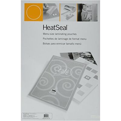 GBC Laminating Sheets, Thermal Laminating Pouches, Menu Size, 5 Mil, HeatSeal UltraClear, 100 Pack (3200598) GBC Laminating Sheets, Thermal Laminating Pouches, Menu Size, 5 Mil, HeatSeal UltraClear, 100 Pack (3200598)