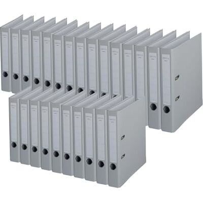 Leitz Centra standardmapp (grå RC, täckt med PP-film, A4, 5,2 cm ryggbredd, kromos) grå, 25 stycken Leitz Centra standardmapp (grå RC, täckt med PP-film, A4, 5,2 cm ryggbredd, kromos) grå, 25 stycken