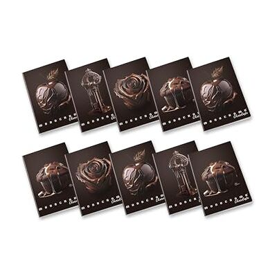 Pigna , Maxi-anteckningsbok, enfärgad, chokladbrun, A4, papper 100 g/m², 72 sidor + omslag, insida 0C, linjer med marginal, olika motiv, förpackning med 10 stycken Pigna , Maxi-anteckningsbok, enfärgad, chokladbrun, A4, papper 100 g/m², 72 sidor + omslag, insida 0C, linjer med marginal, olika motiv, förpackning med 10 stycken