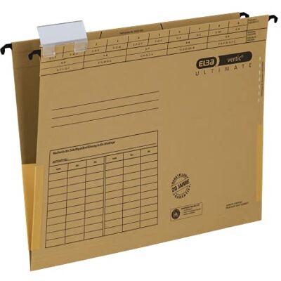 Elba 100560133 Hängande väska vertikal ULTIMATE 10-pack återvunnen kartong för DIN A4 stängd på sidan brun blå ängel perfekt för lös bladförvaring på kontoret och myndigheten Elba 100560133 Hängande väska vertikal ULTIMATE 10-pack återvunnen kartong för DIN A4 stängd på sidan brun blå ängel perfekt för lös bladförvaring på kontoret och myndigheten