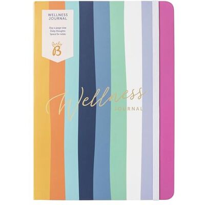 Busy B Wellness Journal Stripe Cover Kompakt journal för prioritering av självvård A5 odaterad dag en sidlayout, utrymme för att spåra dagliga prioriteringar, tankar, anteckningar och elastiskt Busy B Wellness Journal Stripe Cover Kompakt journal för prioritering av självvård A5 odaterad dag en sidlayout, utrymme för att spåra dagliga prioriteringar, tankar, anteckningar och elastiskt