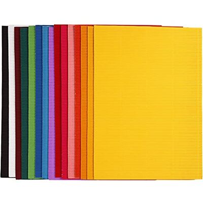Creativ 21927 Korrugerat kort, ark 25 x 35 cm, 80 cm, 15 asstd färger ark Creativ 21927 Korrugerat kort, ark 25 x 35 cm, 80 cm, 15 asstd färger ark