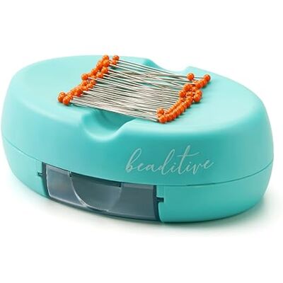 Beaditive magnetisk nålkudde med låda – stark magnet stifthållare kuddar för sömnad – 50 glashuvud quiltningsstift ingår – elegant pin caddy för systift, pappersklämmor (turkos) Beaditive magnetisk nålkudde med låda – stark magnet stifthållare kuddar för sömnad – 50 glashuvud quiltningsstift ingår – elegant pin caddy för systift, pappersklämmor (turkos)