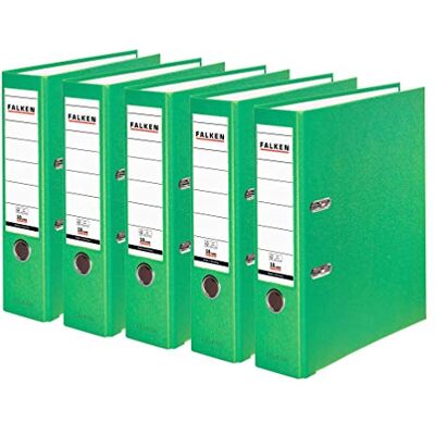 FALKEN Original 5-Pack PP-Color Plastmappar. Made in Germany. 8 cm bred DIN A4 pastellfärg ljusgrön vegansk. Perfekt för kontoret och hemmet. brevmapp kontorsmapp plastmapp slitsad mapp ringpärm FALKEN Original 5-Pack PP-Color Plastmappar. Made in Germany. 8 cm bred DIN A4 pastellfärg ljusgrön vegansk. Perfekt för kontoret och hemmet. brevmapp kontorsmapp plastmapp slitsad mapp ringpärm