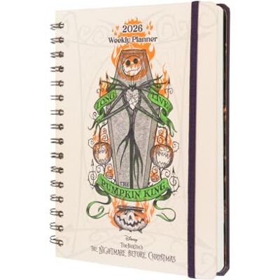 Grupo Erik 2026 Diary A5 Week To View Disney The Nightmare Before Christmas Gifts A5 Weekly Planner 2026 With Diary Stickers, Pocket, Bookmarks, January 2026 December 2026 Disney Gifts Grupo Erik 2026 Diary A5 Week To View Disney The Nightmare Before Christmas Gifts A5 Weekly Planner 2026 With Diary Stickers, Pocket, Bookmarks, January 2026 December 2026 Disney Gifts