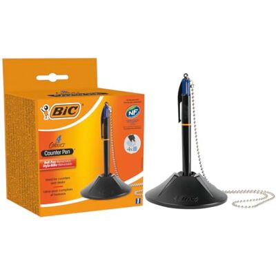 BIC 4 Colours Counter Pen Kulspetspenna med Klickmekanism och Medelstor Spets (1,0 mm) – Blå, 1-pack BIC 4 Colours Counter Pen Kulspetspenna med Klickmekanism och Medelstor Spets (1,0 mm) – Blå, 1-pack