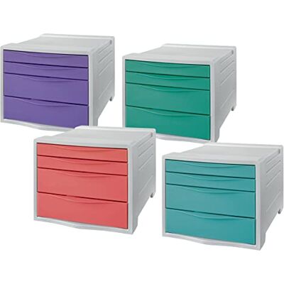 Esselte Förvaringsbox Med 4 Lådor, Håll Ordning på Skrivbordet, Utdragbara Lådor För Papper och Tillbehör, Använd Hemma Eller På Kontoret, Snyggt Mönster, Colour'Breeze-serien, Blandade Färger, 626286 Esselte Förvaringsbox Med 4 Lådor, Håll Ordning på Skrivbordet, Utdragbara Lådor För Papper och Tillbehör, Använd Hemma Eller På Kontoret, Snyggt Mönster, Colour'Breeze-serien, Blandade Färger, 626286