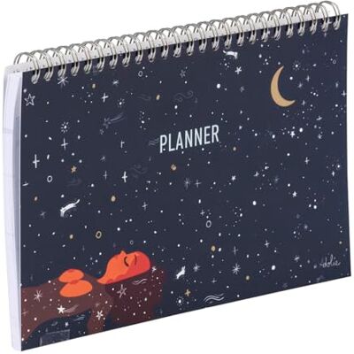 Clairefontaine 116295C Adolie, Bloc planner reliure intégrale en-tête 22x14 cm 53 feuillets imprimés Clairefontaine 116295C Adolie, Bloc planner reliure intégrale en-tête 22x14 cm 53 feuillets imprimés