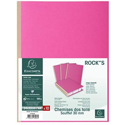 Exacompta Rocks 320 – paket med 10 A4-dokumentplånböcker med påsar – 24 x 32 cm 24 x 32 24 x 32 Rosa Exacompta Rocks 320 – paket med 10 A4-dokumentplånböcker med påsar – 24 x 32 cm 24 x 32 24 x 32 Rosa