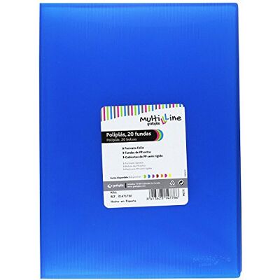 Grafoplás Grafoplas 1451730 – Mapp med 20 skal, Foolscap, Hardcover, PP, blå Grafoplás Grafoplas 1451730 – Mapp med 20 skal, Foolscap, Hardcover, PP, blå
