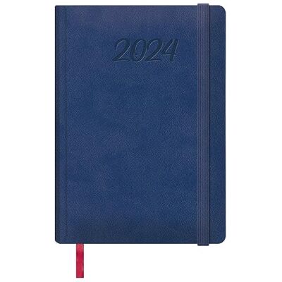 DOHE Agenda 2024 Dag Sida Storlek: 15x21 cm (A5) 336 sidor Sömnad bindning Inbunden Färg Blå Manau-modell DOHE Agenda 2024 Dag Sida Storlek: 15x21 cm (A5) 336 sidor Sömnad bindning Inbunden Färg Blå Manau-modell