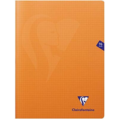 Clairefontaine 383362C en uppsättning med 10 orange Mimesys häftade anteckningsböcker 24 x 32 cm 96 sidor med små rutor 90 g vitt papper polyproomslag Clairefontaine 383362C en uppsättning med 10 orange Mimesys häftade anteckningsböcker 24 x 32 cm 96 sidor med små rutor 90 g vitt papper polyproomslag