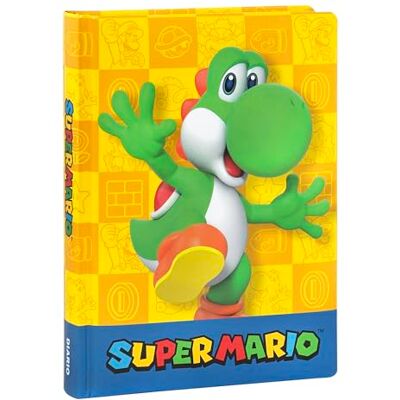 COMIX SUPER MARIO Officiell skoldagbok, Super Mario, 12 månaders dagbok, perfekt för grundskolan, med vadderat omslag och 320 färgtryckta innersidor, 13 x 17,8 H COMIX SUPER MARIO Officiell skoldagbok, Super Mario, 12 månaders dagbok, perfekt för grundskolan, med vadderat omslag och 320 färgtryckta innersidor, 13 x 17,8 H