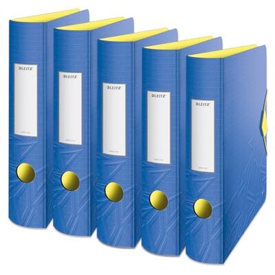 Leitz kvalitetspärm 180° Active, 5-pack, A4, smal, rundad rygg, 6,5 cm bred, gummibandslås, lätt polyfoam, plastmapp, Urban Chic serie, blå, 11170032 Leitz kvalitetspärm 180° Active, 5-pack, A4, smal, rundad rygg, 6,5 cm bred, gummibandslås, lätt polyfoam, plastmapp, Urban Chic serie, blå, 11170032