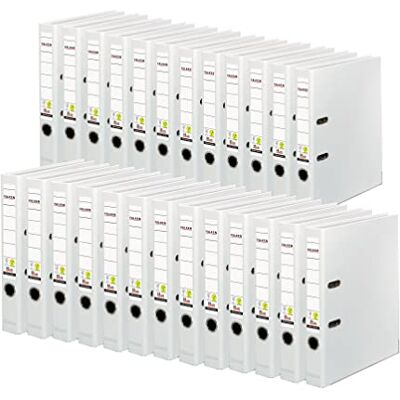 FALKEN Exacompta – Ref 09984121007F – – vegan PP-spak bågfiler – lämpliga för A4-dokument, 50 mm ryggrad, etikett, metallfingerhål – vit (paket med 25) FALKEN Exacompta – Ref 09984121007F – – vegan PP-spak bågfiler – lämpliga för A4-dokument, 50 mm ryggrad, etikett, metallfingerhål – vit (paket med 25)