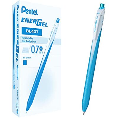 Pentel BL437 Energel Slim snäpprulle 0,7 mm, ljusblå 12 st Pentel BL437 Energel Slim snäpprulle 0,7 mm, ljusblå 12 st
