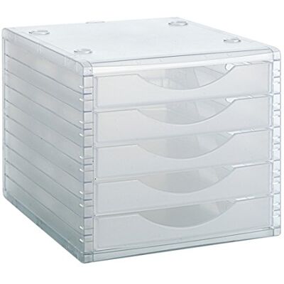 m-office Freya Modul 4005 Av med 5 Lådor Färg Genomskinlig Tillverkad I Polystyren Motstånd Gäller för DIN A4-format, Folios & Undermappar, m-office Freya Modul 4005 Av med 5 Lådor Färg Genomskinlig Tillverkad I Polystyren Motstånd Gäller för DIN A4-format, Folios & Undermappar,