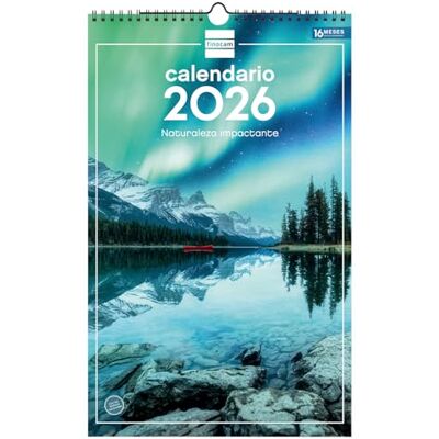 Finocam Väggkalender 2026, 25 x 40 cm månad Vista januari december 2026 + september dec. 2025 x 40 cm reducerad Kalender 2026 Naturbilder Spanska Finocam Väggkalender 2026, 25 x 40 cm månad Vista januari december 2026 + september dec. 2025 x 40 cm reducerad Kalender 2026 Naturbilder Spanska