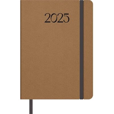DOHE Agenda 2025 – dag efter sida, A5-storlek (14 x 20 cm), 12 månader januari till december, flexlock i PU-läder, planerare för spanska, kontorsmaterial MANHATTAN Camel DOHE Agenda 2025 – dag efter sida, A5-storlek (14 x 20 cm), 12 månader januari till december, flexlock i PU-läder, planerare för spanska, kontorsmaterial MANHATTAN Camel