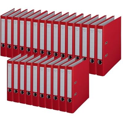 Leitz Centra standardmapp (grå RC, kaschad med PP-folie, A4, 8 cm ryggbredd, kromos) 50mm röd Leitz Centra standardmapp (grå RC, kaschad med PP-folie, A4, 8 cm ryggbredd, kromos) 50mm röd