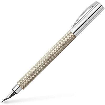 Faber-Castell 149621 – Reservoarpenna Ambition OpArt, fjäderbredd F, vit sand, 1 st Faber-Castell 149621 – Reservoarpenna Ambition OpArt, fjäderbredd F, vit sand, 1 st