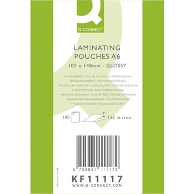 Q-Connect KF11117 foliefodral, A6, 100 stycken Q-Connect KF11117 foliefodral, A6, 100 stycken