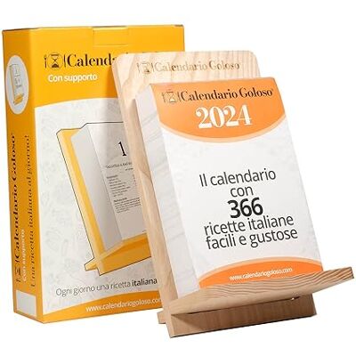 Tagliapasta Kalender 2024 för kök på italienska GOLOSO kokbok med stativ En bok med 366 recept från Italiensk tradition presentidé för hela året A5-format – 23 x 17 x 14 cm fotavtryck Tagliapasta Kalender 2024 för kök på italienska GOLOSO kokbok med stativ En bok med 366 recept från Italiensk tradition presentidé för hela året A5-format – 23 x 17 x 14 cm fotavtryck