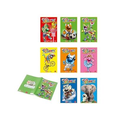 Pigna , Paket med 10 maxi-anteckningsböcker, vänner valpar, 21 x 29,7 cm, 80 sidor + linjer, första och andra klass Pigna , Paket med 10 maxi-anteckningsböcker, vänner valpar, 21 x 29,7 cm, 80 sidor + linjer, första och andra klass