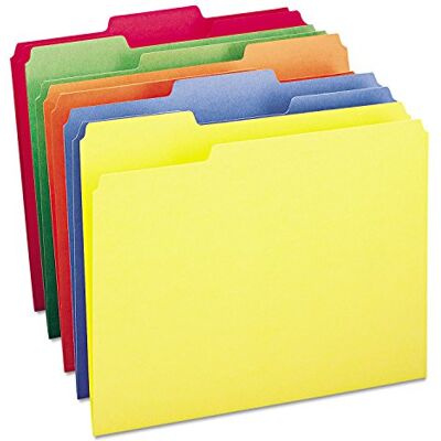 Smead Filmapp, 1/3-klippflik, brevstorlek, blandade färger, 100 per låda, (11943) Smead Filmapp, 1/3-klippflik, brevstorlek, blandade färger, 100 per låda, (11943)