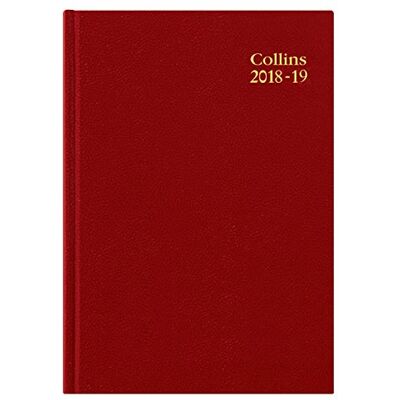 Collins 44 m röd A4 mid-year 2018/19 dagar på sidan skrivbord dagbok Collins 44 m röd A4 mid-year 2018/19 dagar på sidan skrivbord dagbok