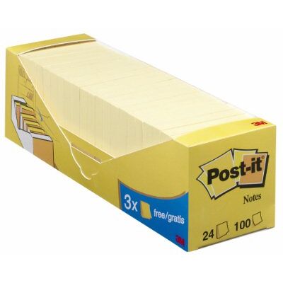 Post-it 654-Y24 självhäftande anteckningar kampanj 76 x 76 mm, gul, 24 block 100 ark Post-it 654-Y24 självhäftande anteckningar kampanj 76 x 76 mm, gul, 24 block 100 ark
