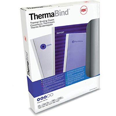 GBC 45443 termobindningsmapp Thermabind standard detalj, transparent folie/kartong, 12 mm, 25 stycken, vit GBC 45443 termobindningsmapp Thermabind standard detalj, transparent folie/kartong, 12 mm, 25 stycken, vit