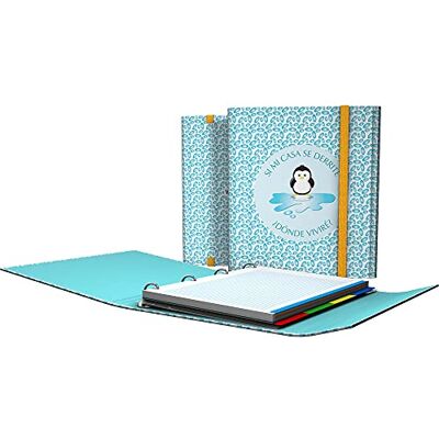 Grafoplás 88212631. 4-ringad karpesan med knäppa, gummiförslutning, inklusive reservdelar och separatorer, Carpeplus Wise Planet, Penguin Grafoplás 88212631. 4-ringad karpesan med knäppa, gummiförslutning, inklusive reservdelar och separatorer, Carpeplus Wise Planet, Penguin