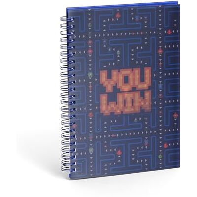 Pigna , A5-spiralbunden anteckningsbok ELECTRONIC GAMES, format 16x21 cm, 160 sidor, papper 80 g/m², omslag i PPL med holografisk effekt, insida 1R, linjerad, förpackning 1 ST Pigna , A5-spiralbunden anteckningsbok ELECTRONIC GAMES, format 16x21 cm, 160 sidor, papper 80 g/m², omslag i PPL med holografisk effekt, insida 1R, linjerad, förpackning 1 ST