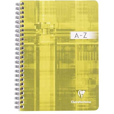Clairefontaine – Ref 8549C – trådbunden indexerad anteckningsbok (90 ark) – A5 storlek, fyrkantigt linjerat, 90 gsm borstat velumpapper, laminerat kortskydd – blandade färger (paket med 5) Clairefontaine – Ref 8549C – trådbunden indexerad anteckningsbok (90 ark) – A5 storlek, fyrkantigt linjerat, 90 gsm borstat velumpapper, laminerat kortskydd – blandade färger (paket med 5)