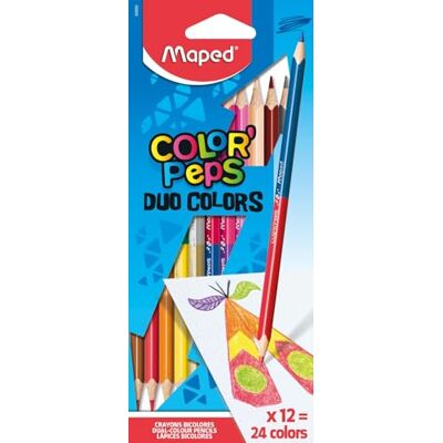 Maped Kredki colorpeps duo dwustronne 12 sztuk Maped Kredki colorpeps duo dwustronne 12 sztuk