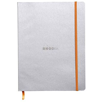 Rhodia Rodiarama mjuk baksida, A5 Fodrad 190 x 250 mm SILVER Rhodia Rodiarama mjuk baksida, A5 Fodrad 190 x 250 mm SILVER