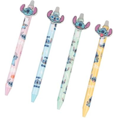 Grupo Erik Erasable Pens Blue Disney Stitch Stationery Supplies Gel Pen Set Of 4 Blue Pens, Back To School Supplies, Erasable Pen Stationery Set Stitch Gifts, Disney Gifts Grupo Erik Erasable Pens Blue Disney Stitch Stationery Supplies Gel Pen Set Of 4 Blue Pens, Back To School Supplies, Erasable Pen Stationery Set Stitch Gifts, Disney Gifts