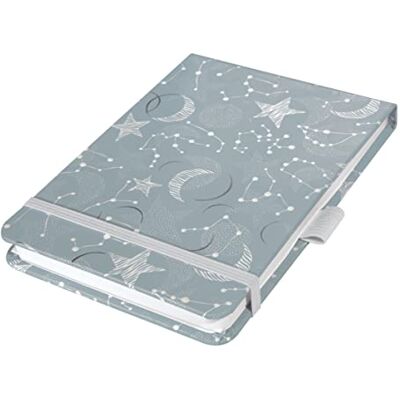 Sigel JN348 Notizblock Jolie, A6+, dotted, grau, weiß: Notebook Jolie, Beauty, Cosmic Fantasy Grey, Hardcover Sigel JN348 Notizblock Jolie, A6+, dotted, grau, weiß: Notebook Jolie, Beauty, Cosmic Fantasy Grey, Hardcover
