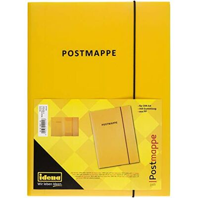 Idena 10021 – postmapp av PP, DIN A4, med gummiband, gul, 1 st. Idena 10021 – postmapp av PP, DIN A4, med gummiband, gul, 1 st.