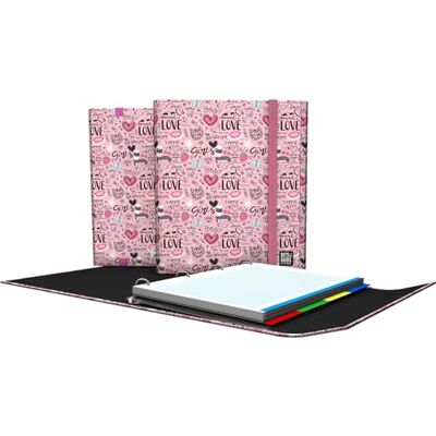 Grafoplás A4-ringpärm med påfyllnings- och klaffar Söta bitar och Bobs Inkluderar avdelare Elastisk dragkedja Ergonomisk böjd rygg 5 x 5 90 g FSC-certifierad Grafoplás A4-ringpärm med påfyllnings- och klaffar Söta bitar och Bobs Inkluderar avdelare Elastisk dragkedja Ergonomisk böjd rygg 5 x 5 90 g FSC-certifierad