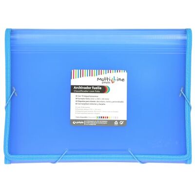 Grafoplás Arkivmapp Pastellblå Folio storlek 13 bälgar inklusive etikett för tittare och kort vattentäta plastöverdrag multiline Grafoplás Arkivmapp Pastellblå Folio storlek 13 bälgar inklusive etikett för tittare och kort vattentäta plastöverdrag multiline