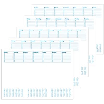 RNKVERLAG RNK 46633-5 Skrivbordsunderlägg kontor, 480 x 330 mm, 5 stycken vardera 30 ark, med veckodagsfält, blank med kalender RNKVERLAG RNK 46633-5 Skrivbordsunderlägg kontor, 480 x 330 mm, 5 stycken vardera 30 ark, med veckodagsfält, blank med kalender