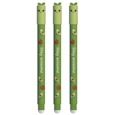 Eberhard Faber 599059 – Kulspetspenna raderbar avokado, 3 fruity rase it pennor, gelpenna blå 0,7 mm Eberhard Faber 599059 – Kulspetspenna raderbar avokado, 3 fruity rase it pennor, gelpenna blå 0,7 mm